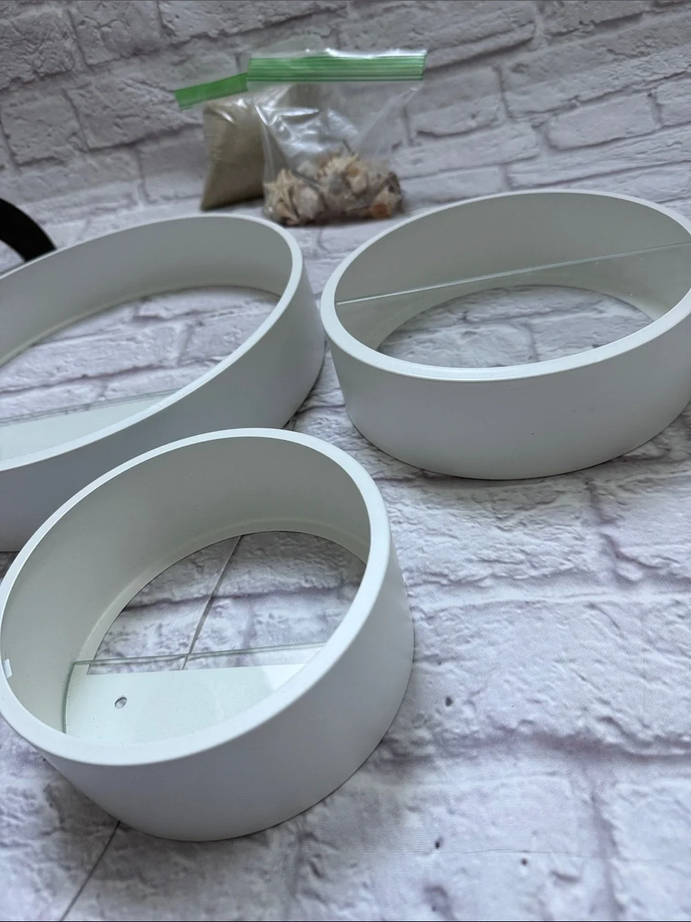 Coastal Circle Wall Shelves decor - White multi use